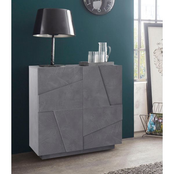 Sideboard Home Affaire "Ping", Grau (Zement), B:81Cm H:86Cm T:44Cm, Sideboards, Sideboard, Breite 80 Cm-image