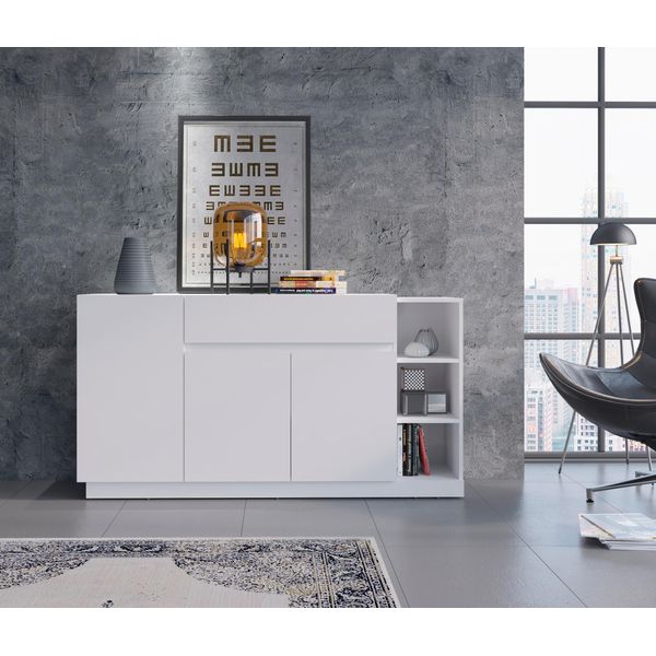 Kommode Otto Home "Bristol", Weiß (Alpinweiß), B:162,9Cm H:86,3Cm T:40Cm, Holzwerkstoff, Sideboards, Kommode, Breite Ca. 163 Cm-image