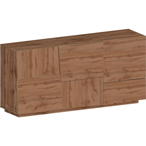 Sideboard Home Affaire "Pongo", Braun (Oak Wotan), B:180Cm H:86Cm T:44,2Cm, Holzwerkstoff, Sideboards, Sideboard-image