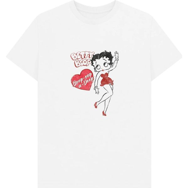 Betty Boop - Maglietta "Oop-A-Doop"" Per Uomo/Donna Unisex PN1268 (S) (Bianco)"-image