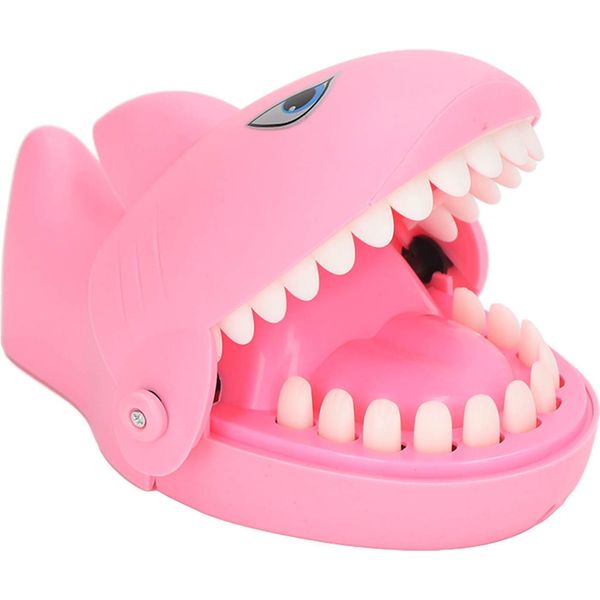 Squalo Dentista Denti Giocattolo Antistress Genitore Bambino Gioco Interattivo Da Mordere Con Le Dita Per Bambini E Amici Rosa-image