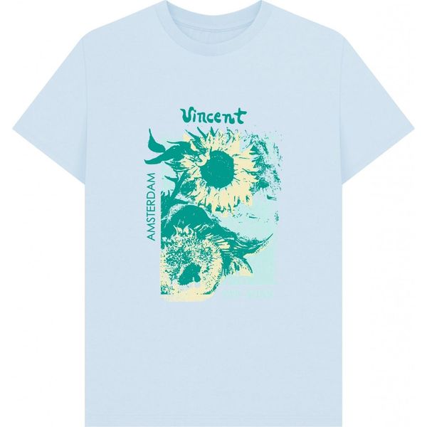 Apoh - Maglietta "Sunflowers"" Per Uomo/Donna Unisex PN1576 (Xl) (Blu Cielo)"-image
