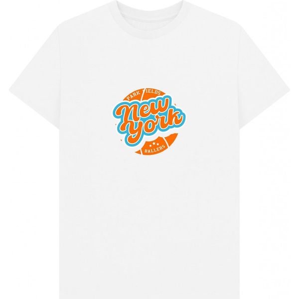 Park Fields - Maglietta "New York Ballers"" Per Uomo/Donna Unisex PN1736 (3XL) (Bianco)"-image
