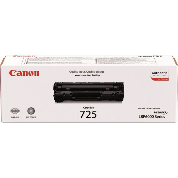 Canon CRG-725 - Nero - Originale - Cartuccia Di Toner - Per I-Sensys LBP6000, LBP6000B, LBP6020, LBP6020B, LBP6030, LBP6030B, Lbp6030W-image