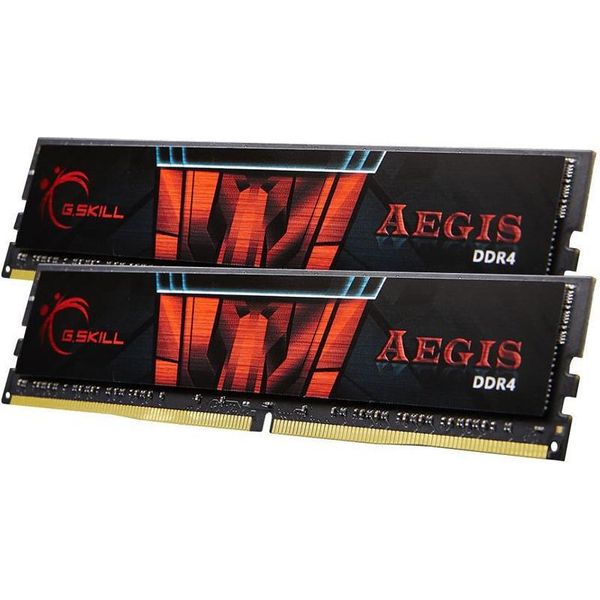 G.Skill Aegis - DDR4 - 16 Gb : 2 X 8 Gb - Dimm 288-PIN - 3000 Mhz / PC4-24000 - CL16 - 1,35 V - Non Bufferizzato - Nonecc-image