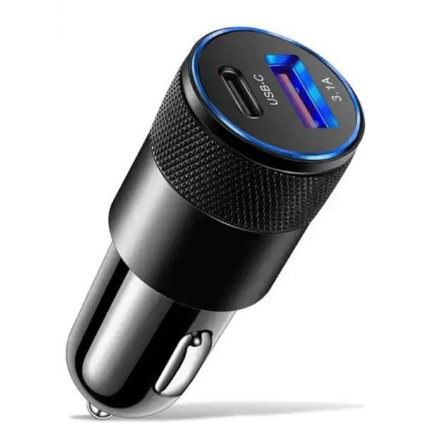 Caricabatteria Per Auto Usb C Pd Caricabatteria Per Auto Usb Tipo C Adattatore Di Ricarica Intelligente USB-C Qc Accendisigari Per Auto Carcharger-image