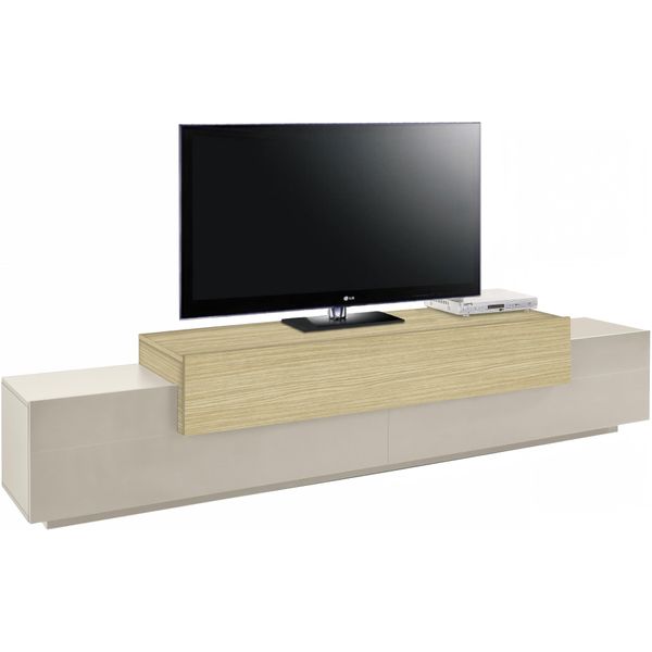 Lowboard Home Affaire "Coro,Lowboard,Tv-Kommode,Tv-MöBel,Tv-Bank", Beige (Eiche Chopin, Kaschmir), B:240Cm H:51,6Cm T:45Cm, Sideboards, Lowboard, Mit 3 Klappen, (B/T/H) 240X45X51,6 Cm-image