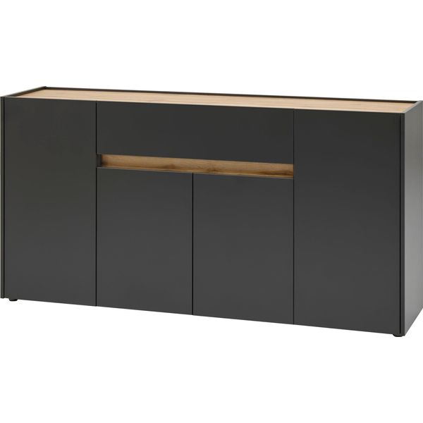 Sideboard Home Affaire "City/Giron", Grau (Anthrazit), B:170Cm H:84Cm T:40Cm, Sideboards, Sideboard, Breite Ca. 170 Cm-image