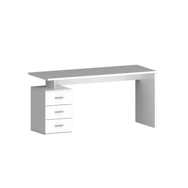 Schreibtisch Home Affaire "New Selina", Weiß (Weiß Hochglanz), B:160Cm H:75Cm T:60Cm, Tische, Schreibtisch, Hochwertiges Ital. Design-image