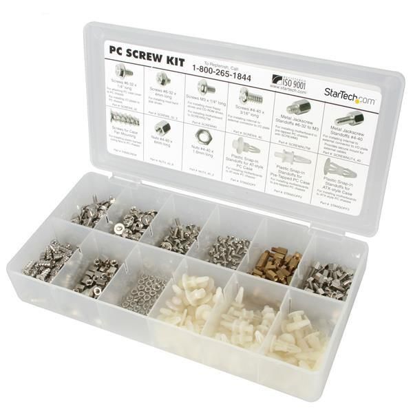 Startech.Com Set Di Viti Miste Per Pc Deluxe - Viti - Dadi E Distanziali - 490 G - 107 Mm - 209 Mm - 32 Mm - 108 Mm - 210 Mm-image