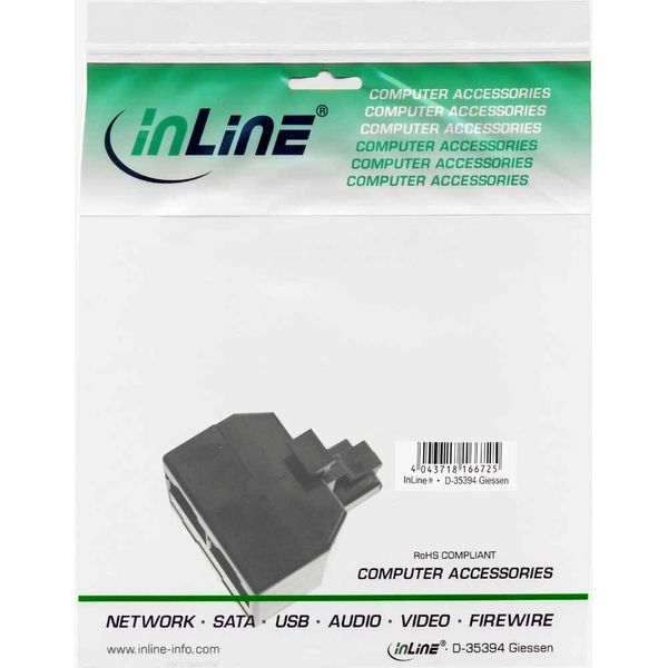 Distributore Isdn Inline® 69934, Da 1X Spina RJ45 A 2X Presa RJ45, Senza Resistenza Di Terminazione-image