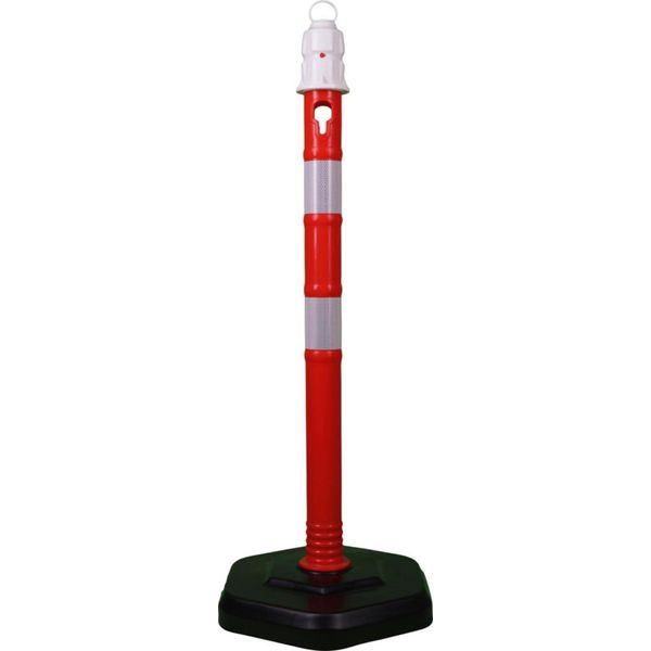 Palo Di Sbarramento Ppc Rosso/Bianco D.63Mm Da Predisporre Con Occhiello-image