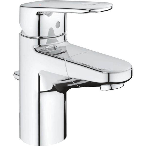 Grohe Europlus Mitigeur Monocommandé Pour Lavabo, S-Size, Vidage à Tirette, Bec Extractible, Saillie 106Mm, Chrome, 33155002, 33155002-image