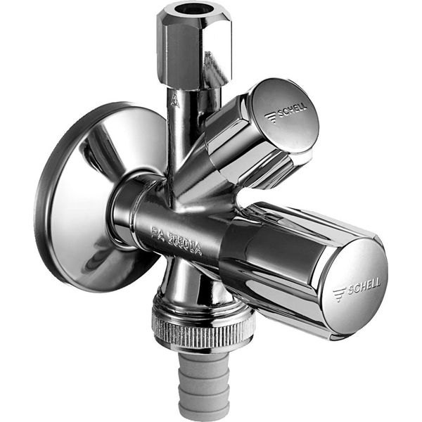 Valvola Angolare Combinata Schell Da 1/2" Avvitata Con Valvola, Autosigillante"-image