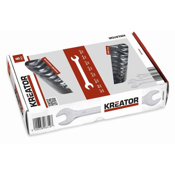 Chiave A Forchetta Aperta Kreator 8 Pz. Chiave Doppia 6-22 Mm Chiave A Forchetta Aperta-image