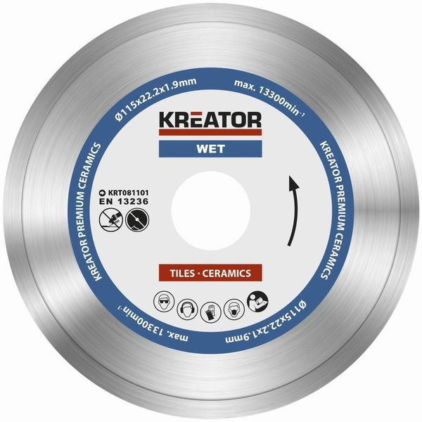 Disco Diamantato Premium ø 115 X 22,2 X 1,9 Mm Per Il Taglio Ad Umido Di Piastrelle In Ceramica-image