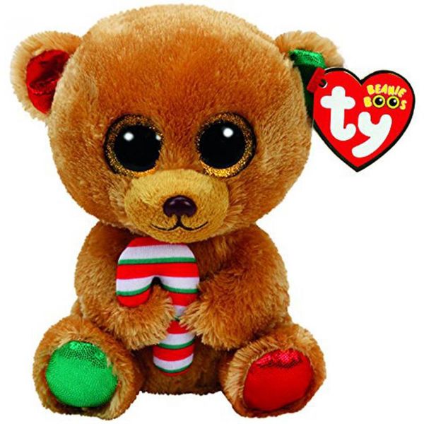 Ty Beanie Boos M 24 Cm Glubschi Bella Orso Con Zucchero Filato Peluche Natale-image