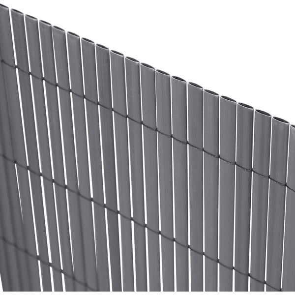 Tappetino Per Recinzione Ribelli Schermo In Pvc Per Recinzione Privacy Circa 1,6 X 3 M Antracite - B-Buono Come Nuovo-image