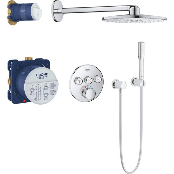 Grohe Grohtherm Smartcontrol Set Doccia A Pioggia Da Incasso Cromo-image
