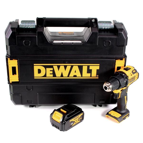 Trapano Avvitatore A Batteria Dewalt Dcd 708 Nt 18 V Li-Ion Brushless In Confezione Tstak + 1 Batteria Da 4,0 Ah - Senza Caricabatterie-image