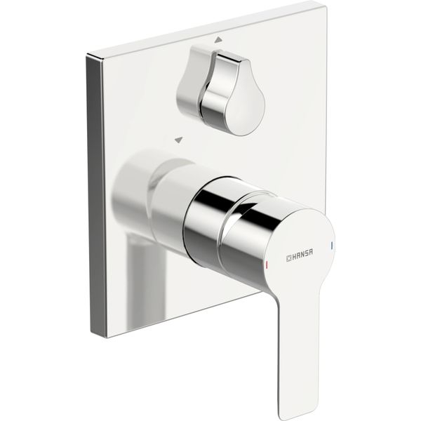 Hansa Ligna Pannello Di Visualizzazione Da Incasso Per Vasca Con Deviatore Bluebox, Cromato-image