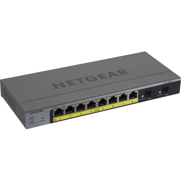 Netgear GS110TP Managed L2/L3/L4 Gigabit Ethernet (10/100/1000) Power Over Ethernet (Poe) Grey-image