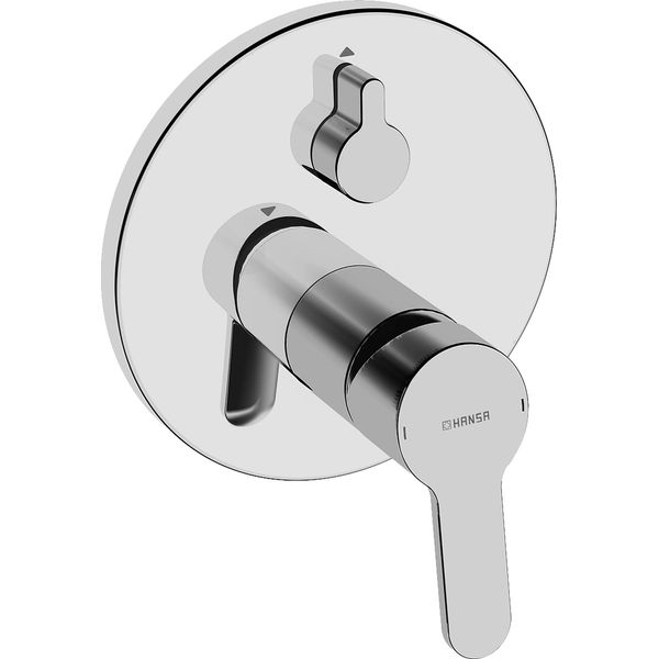 Hansa Primo, Indicatore Di Livello Da Incasso Per Vasca Da Bagno Con Deviatore, Bluebox, Cromato-image