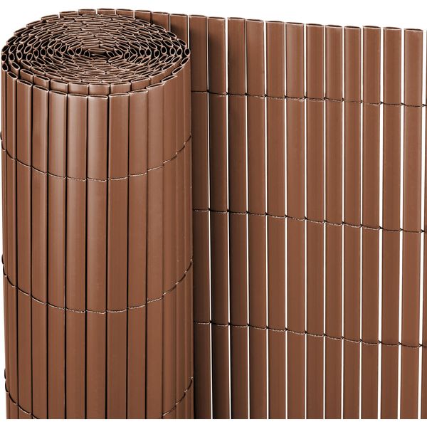 Ribelli Pvc Schermo Per La Privacy Schermo Per La Privacy Schermo Per Il Balcone Frangivento 1 X 4 M, Marrone - B-Buono Molto Buono-image