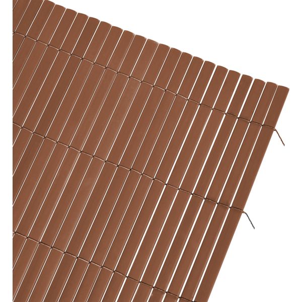 Stuoia Per Recinzione Privacy Schermo In Pvc Per Recinzione Privacy 1,4 X 4 M Marrone Ribelli - B-Buono Ottimo-image