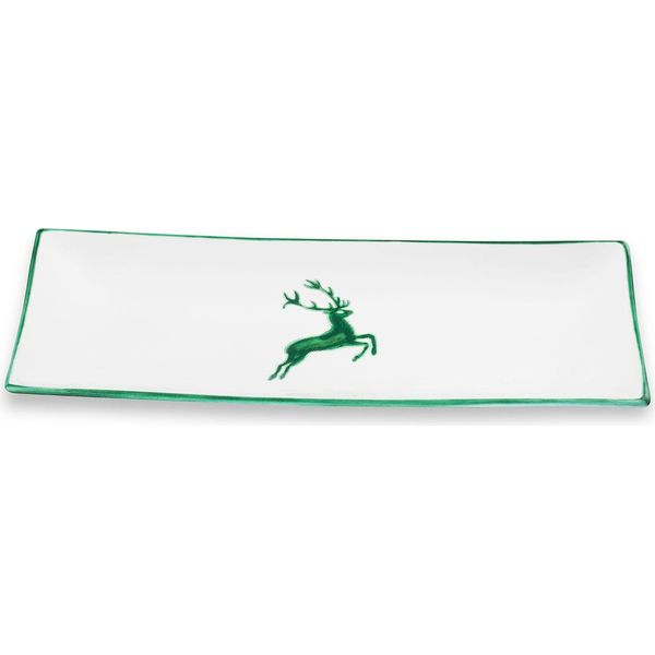 Ceramica Gmundner Cervo Verde, Piatto Rettangolare (36X15 Cm)-image