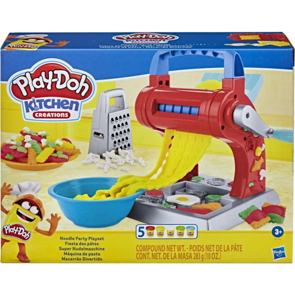 Play-Doh E77765L0 Play-Doh Knete Kitchen Creations Nudelmaschine Farbsortiert 5 Farben Je 56,0 G-image