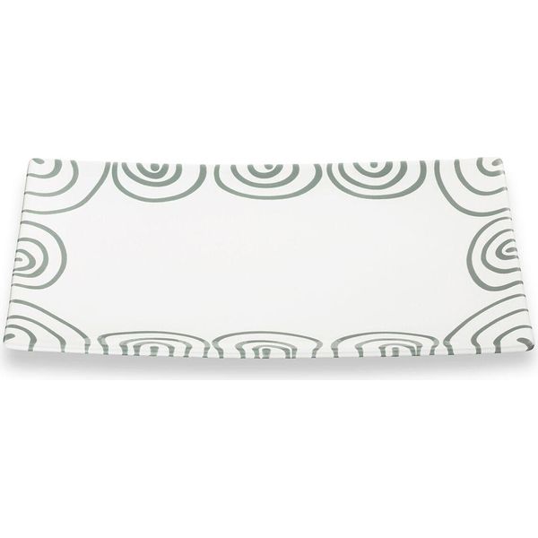 Piatto Rettangolare In Ceramica Gmundner Grigio Fiammato (30X20Cm)-image