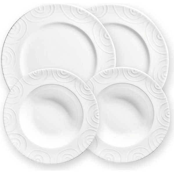 Ceramica Gmundner Bianco Fiammato, Cena Per 2 Persone Gourmet-image