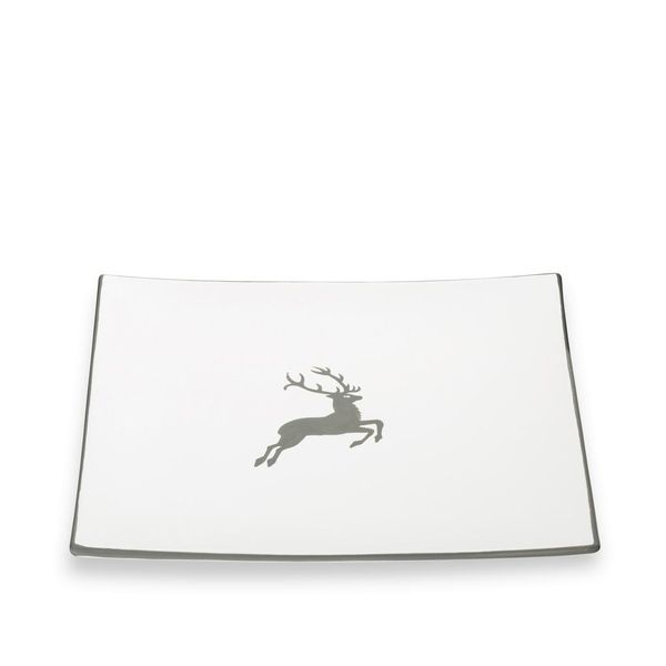Ceramica Gmundner Cervo Grigio, Piatto Da Pranzo Trend (26X26 Cm)-image