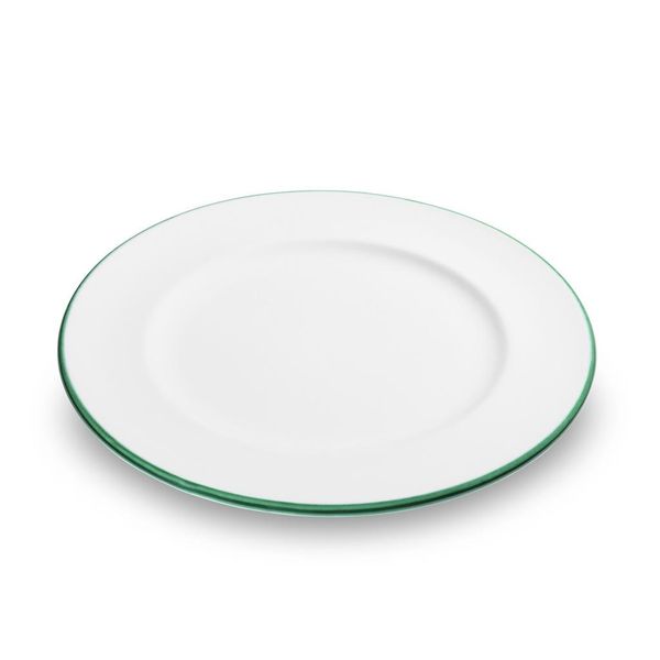 Gmundner Ceramics Green Rim, Piatto Da Pranzo Gourmet (Ø 27 Cm)-image
