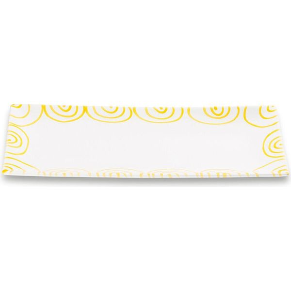 Piatto Rettangolare In Ceramica Gmundner Giallo Fiammato (36X15 Cm)-image
