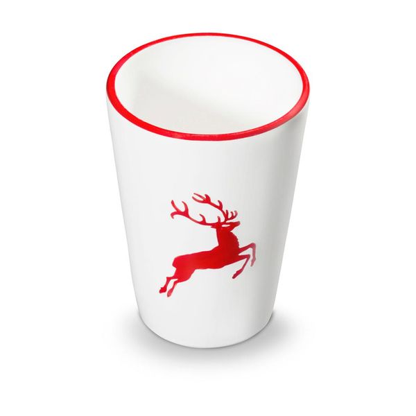 Gmundner Keramik Tazza Da Bere Con Cervo Rosso Rubino (H: 11 Cm)-image