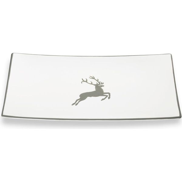 Ceramica Gmundner Cervo Grigio, Piatto Rettangolare (30X20Cm)-image