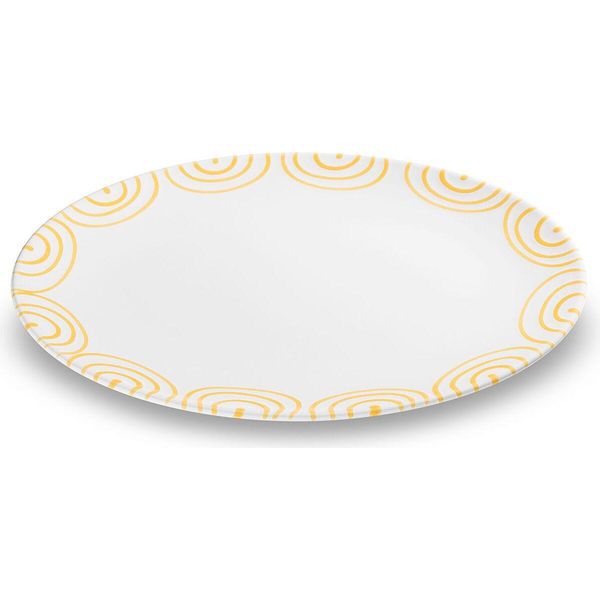 Piatto Ovale In Ceramica Gmundner Giallo Fiammato (33X26 Cm)-image
