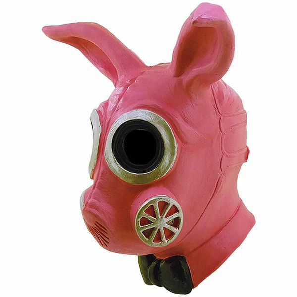 Maschera Malefica Ghoulish Bunny Con Maschera Antigas Rosa Rosa Taglia Unica-image