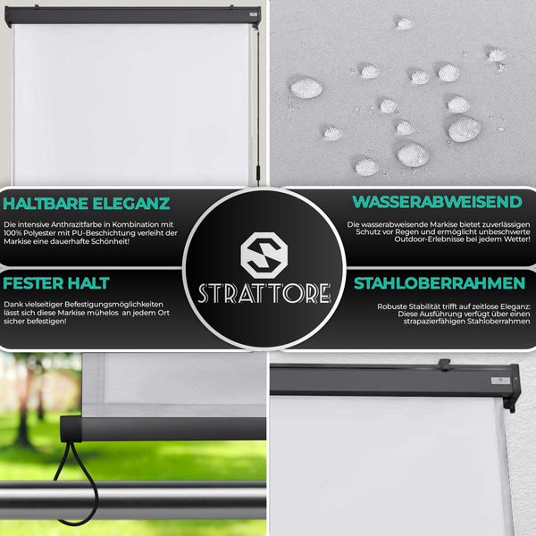 Strattore Tenda Verticale Estensibile / Tenda Verticale 140 X 250 Cm - Grigio Chiaro-image
