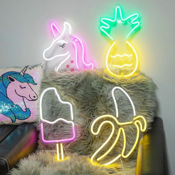 Usb Banana Led Neon Wall Light, Neon Sign Night Lights Neon Sign Neon Light Neon Sign Per Party Bar Gaming Bedroom Room Wall Decoration, Kids Birthday-image