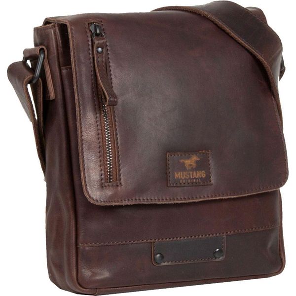 Mustang Pelle Borsa A Tracolla San Marino Leather Crossbody Bag Brown Marrone-image