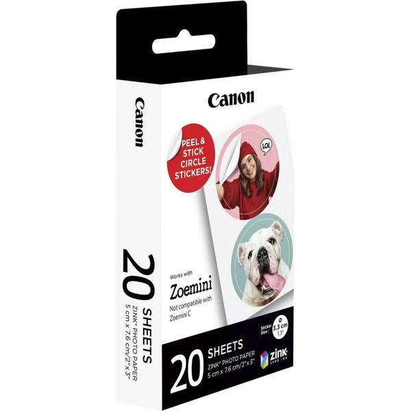 Canon ZP-2030-2C Zink Circle Sticker 3,3 Cm (20 Fogli)-image