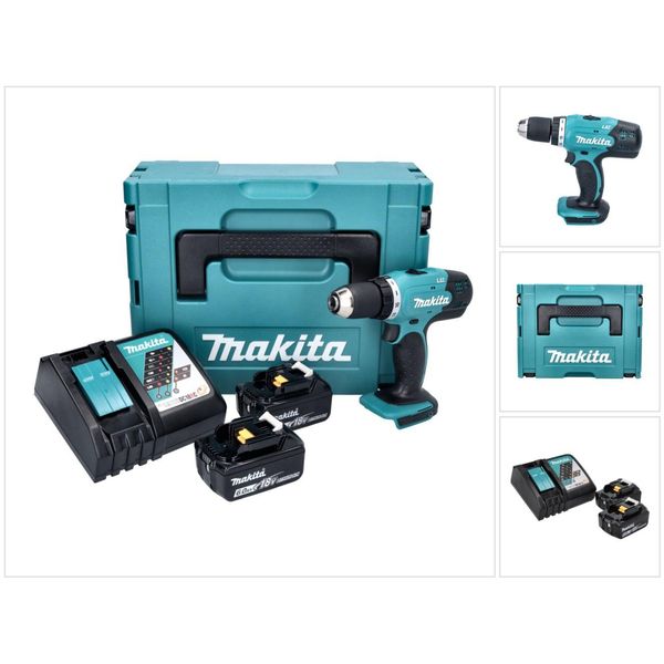 Avvitatore A Batteria Makita Ddf 453 Rgj 18 V 42 Nm + 2X Batteria 6,0 Ah + Caricabatterie + Makpac-image