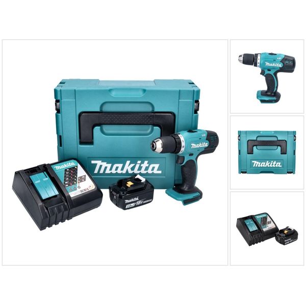 Avvitatore A Batteria Makita Ddf 453 RF1J 18 V 42 Nm + 1X Batteria 3,0 Ah + Caricabatterie + Makpac-image