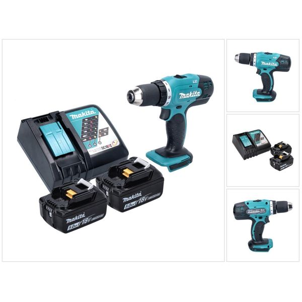 Avvitatore A Batteria Makita Ddf 453 Rt 18 V 42 Nm + 2X Batteria 5,0 Ah + Caricatore-image