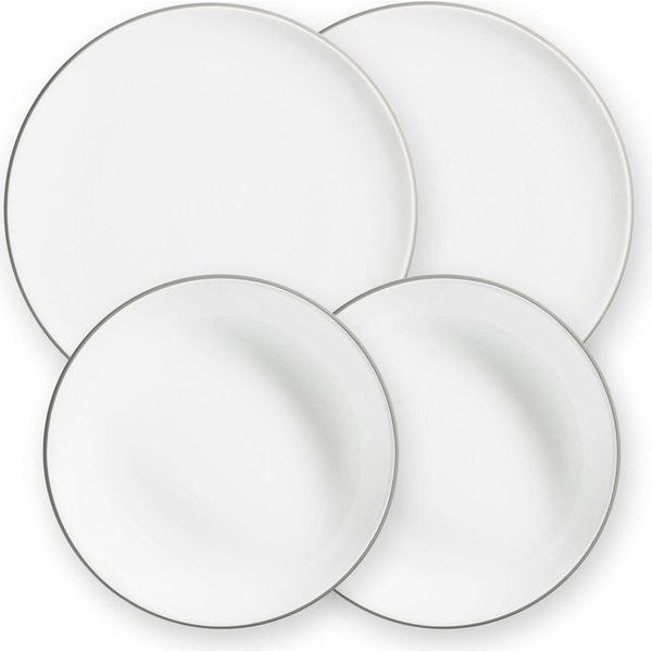 Ceramica Gmundner Bordo Grigio, Cena Per 2 Tazze-image