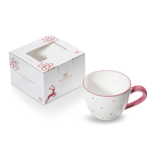 Gmundner Keramik Herzerl Rosa, Tazza Da Tè Maxima Da 0,4 Litri In Scatola-image