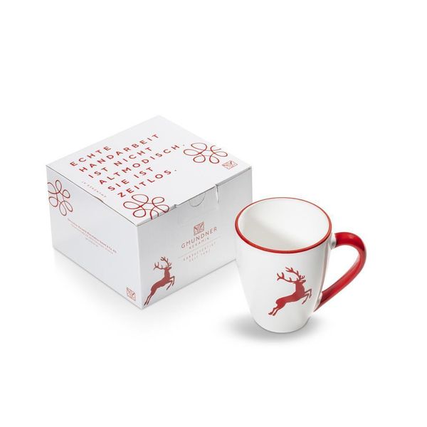 Gmundner Keramik Cervo Rosso Rubino, Tazza Per La Colazione Max (0,3 L)-image